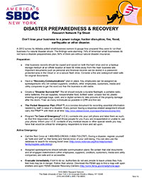 Disaster Recovery Tip Sheet