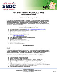 Non-Profit Tip Sheet